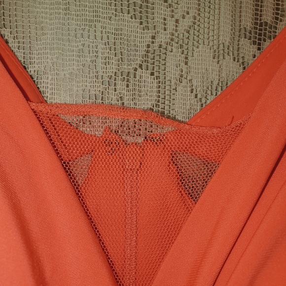 Hailey Adrianna Papell strapless orange party dress sz 4 - Picture 8 of 16